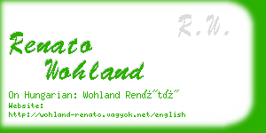 renato wohland business card